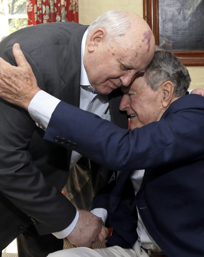 Mikhail gorbachev, george h.w. bush