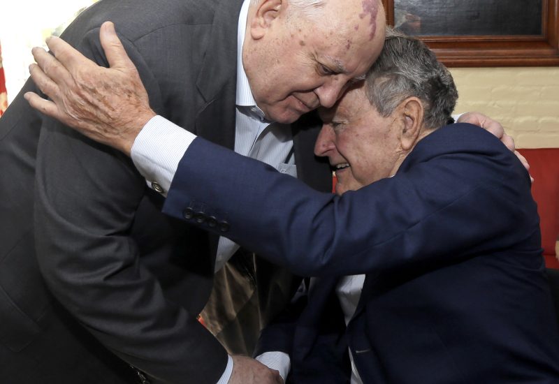 Mikhail gorbachev, george h.w. bush