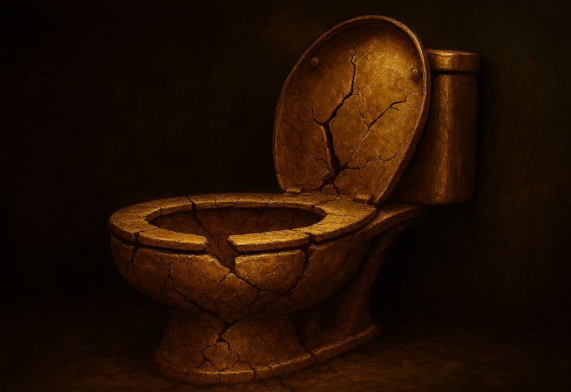 Zlaté wc obrázok generovaný pomocou microsoft copilot (ai)