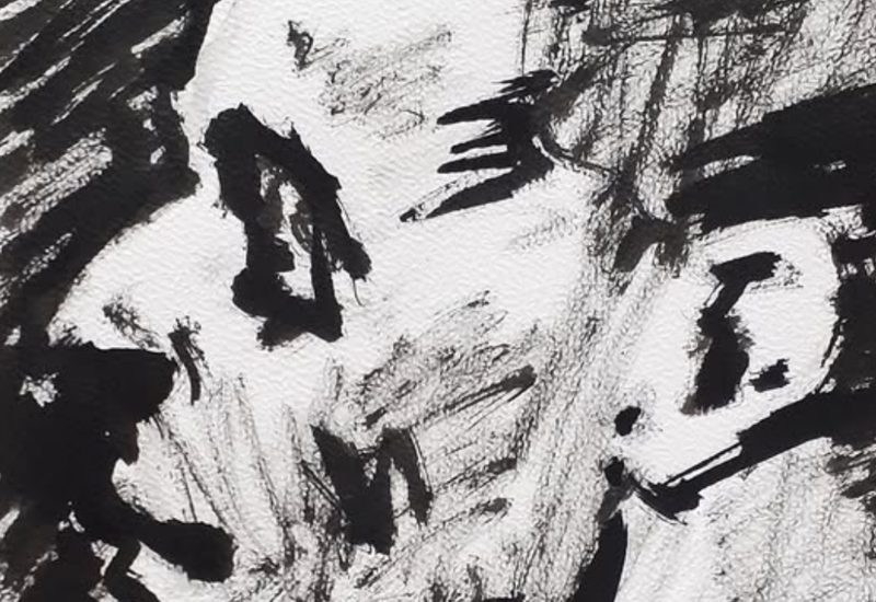 Kresby tuší z jara 2025 Martin Peč instagram.com martinpecsculpt