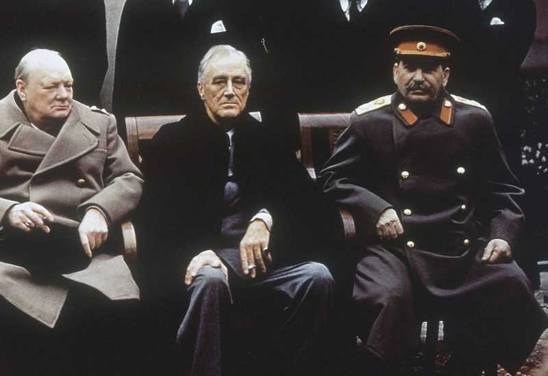 Winston Churchill, Franklin Roosevelt, Josef Stalin